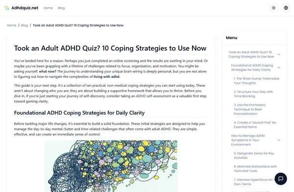 Took an Adult ADHD Quiz? 10 Coping Strategies to Use Now