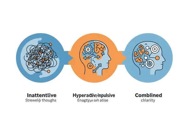 Diagram showing three types of ADHD for clarity