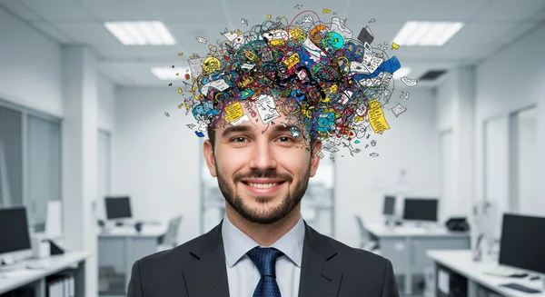 Person with calm exterior, chaotic mind interior