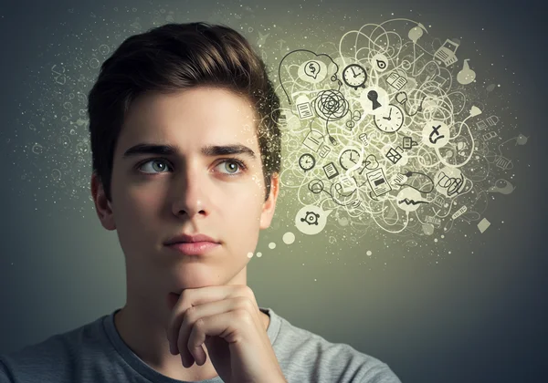 Adult finding clarity about ADHD symptoms, thoughts organizing.