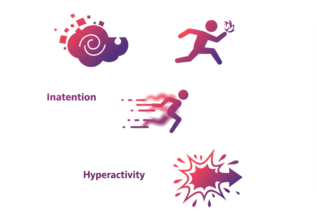 Symbols for inattention, hyperactivity, impulsivity