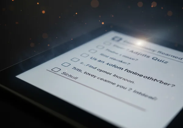 Digital screen showing an ADHD quiz with clarity metaphor