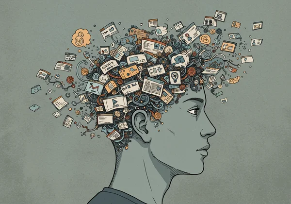 Person with a scattered mind, many tabs open